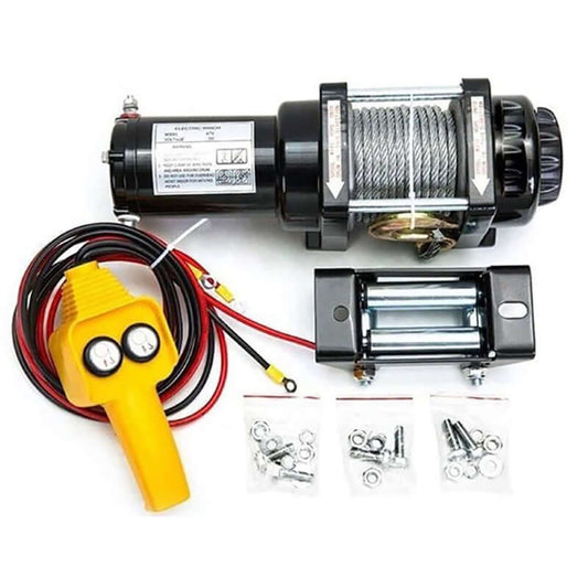 Electric Winch 3500lbs 12V ATV Trailer Winch Wire Rope Recovery Kit
