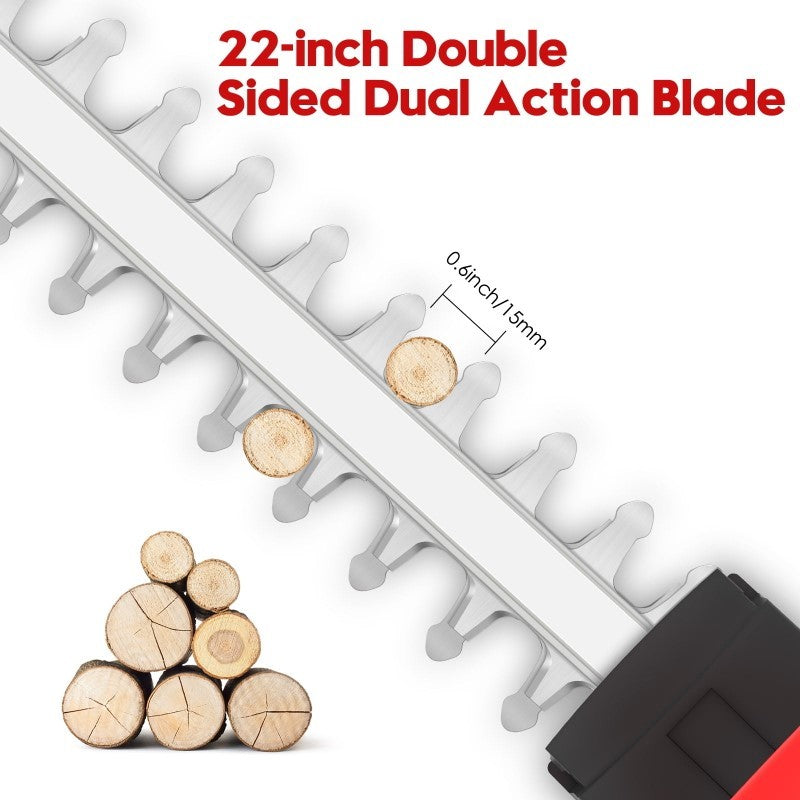 Cordless Electric Hedge Trimmer with 3.0Ah Battery & Charger – Ideal for Bush & Shrub Cutting, Trimming, and Pruning