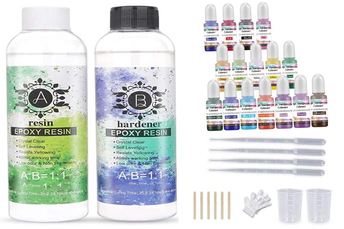 Epoxy Resin, 16oz Crystal Clear Resin, Casting and Coating Hardener Kit
