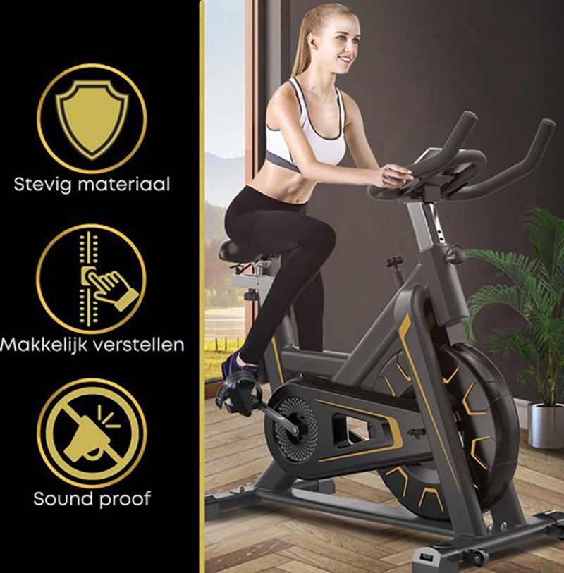 Indoor Exercise Bike 14KG Flywheel Spinning Bike Home Cardio Fitness Bicycle