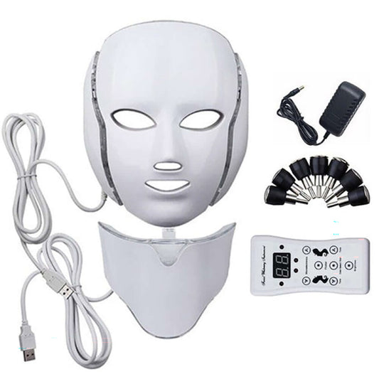 LED Light Therapy Face Mask - 7 Color Photon Face & Neck Treatment