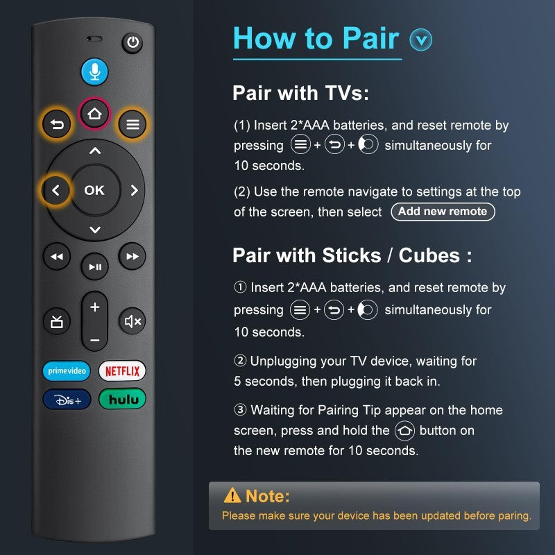 TV Voice Remote Control for Amazon Fire TV