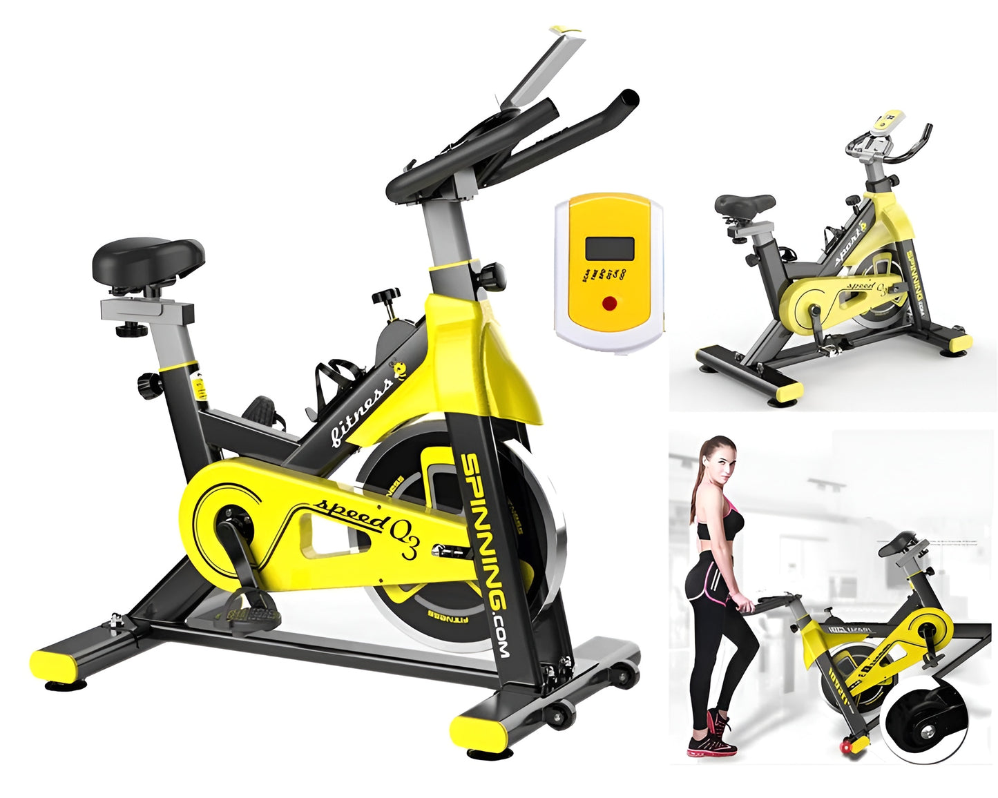 Exercise Bike – Indoor Gym Fitness Bicycle Trainer for Aerobic Sports