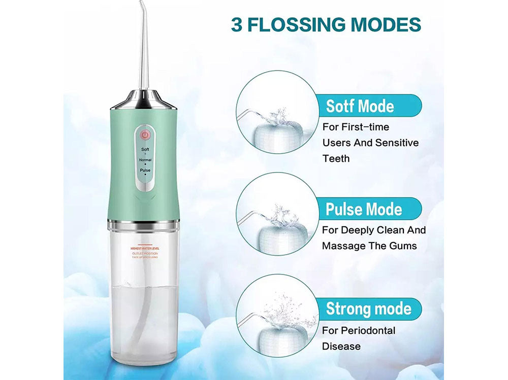 Rechargeable Water Oral Irrigator Flosser - Cordless Dental Teeth Cleaner Floss