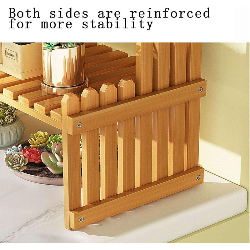 Bamboo Plant Stand Indoor Pland Shelf for Plants