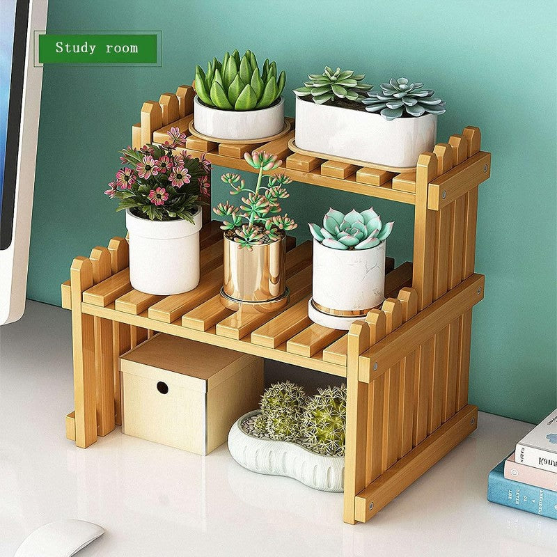 Bamboo Plant Stand Indoor Pland Shelf for Plants