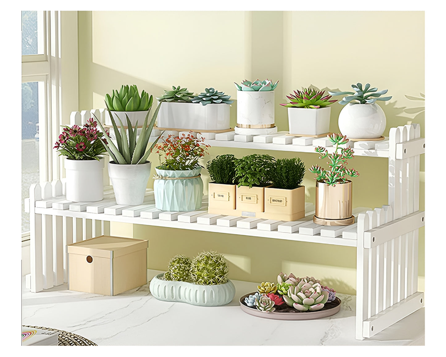 Bamboo Plant Stand Indoor Pland Shelf for Plants