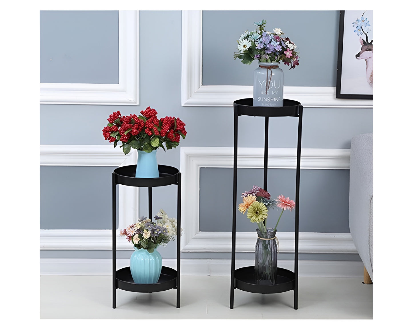 Metal Flower Plants Pot