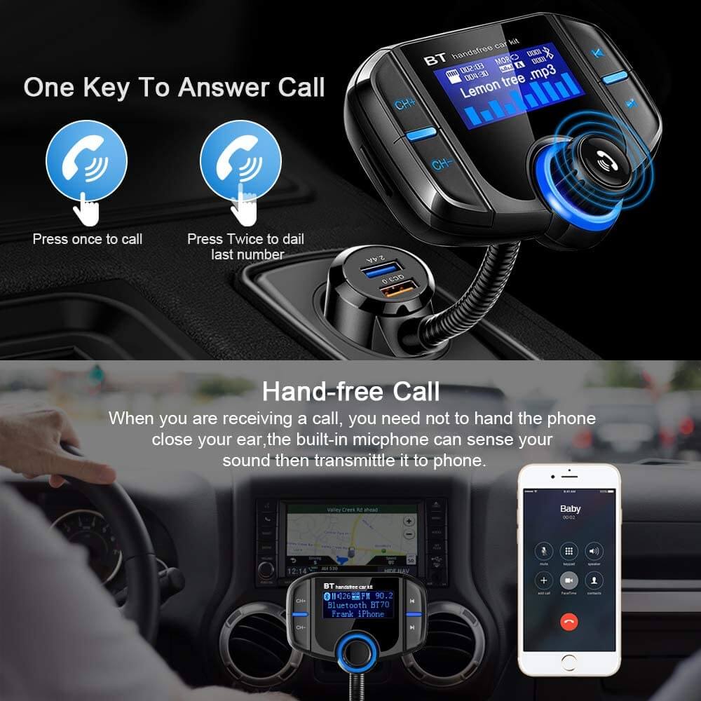 Car Bluetooth Receiver with FM Transmitter