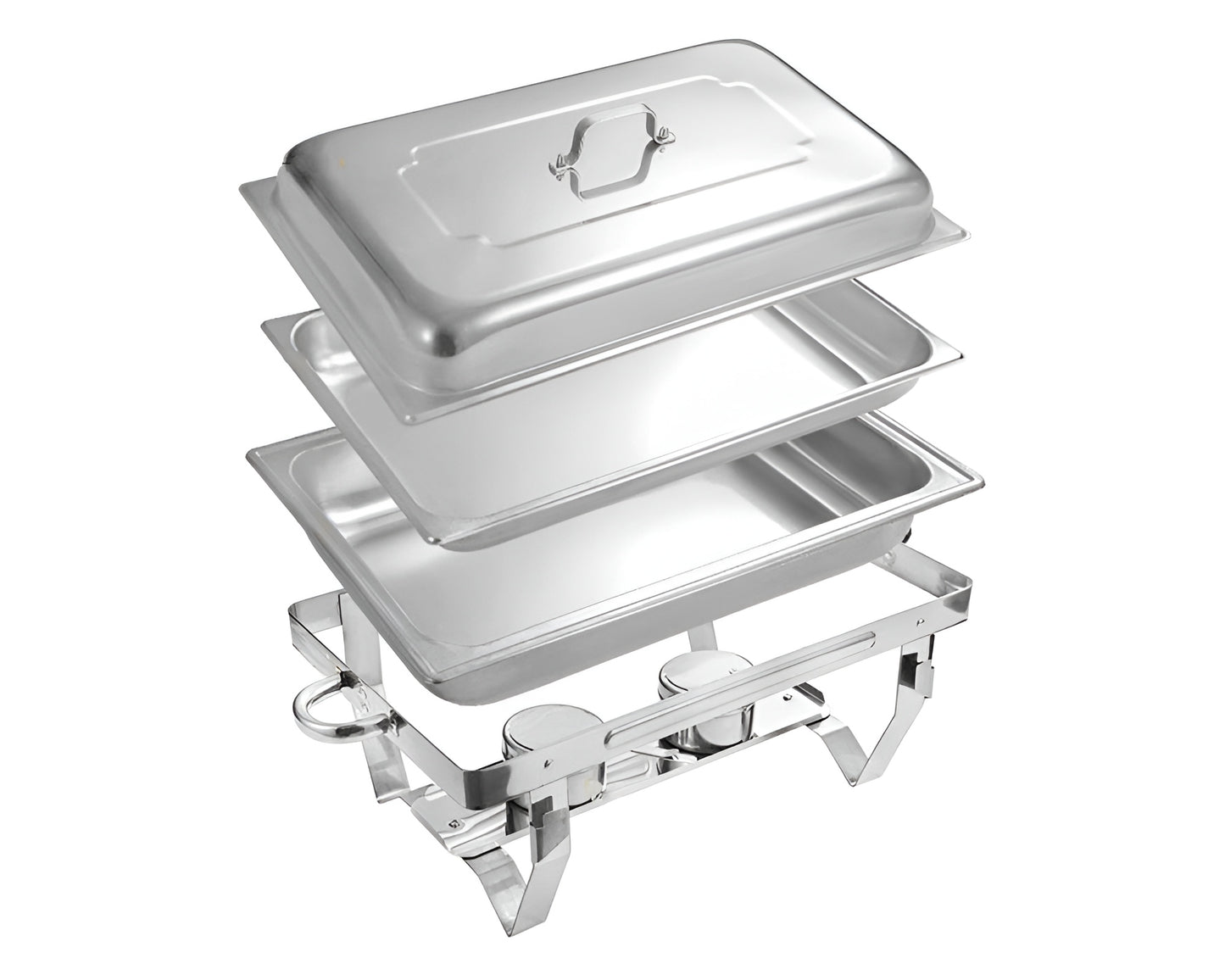 Stainless Steel Chafer Full Size Chafer Chafing Dish Buffet Set W/Water Pan,Food Pan,Fuel Holder and Lid For Catering Warmer Set