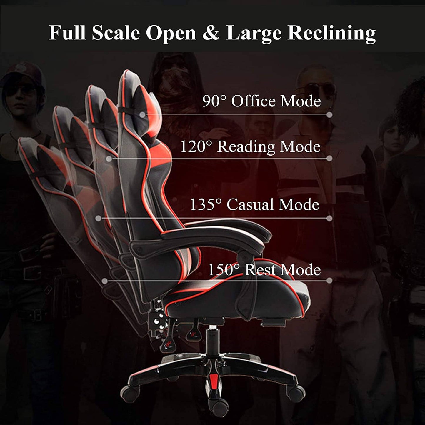 Gaming Chair Racing Style – Ergonomic Gaming Chair for Office & Home Setup