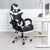 Ergonomic Computer Gaming Chair – Adjustable Reclining High-Back PU Leather Swivel Video Game Chair with Headrest and Lumbar Support (White)