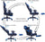 Ergonomic Computer Gaming Chair – Adjustable Reclining High-Back PU Leather Swivel Video Game Chair with Headrest and Lumbar Support (White)