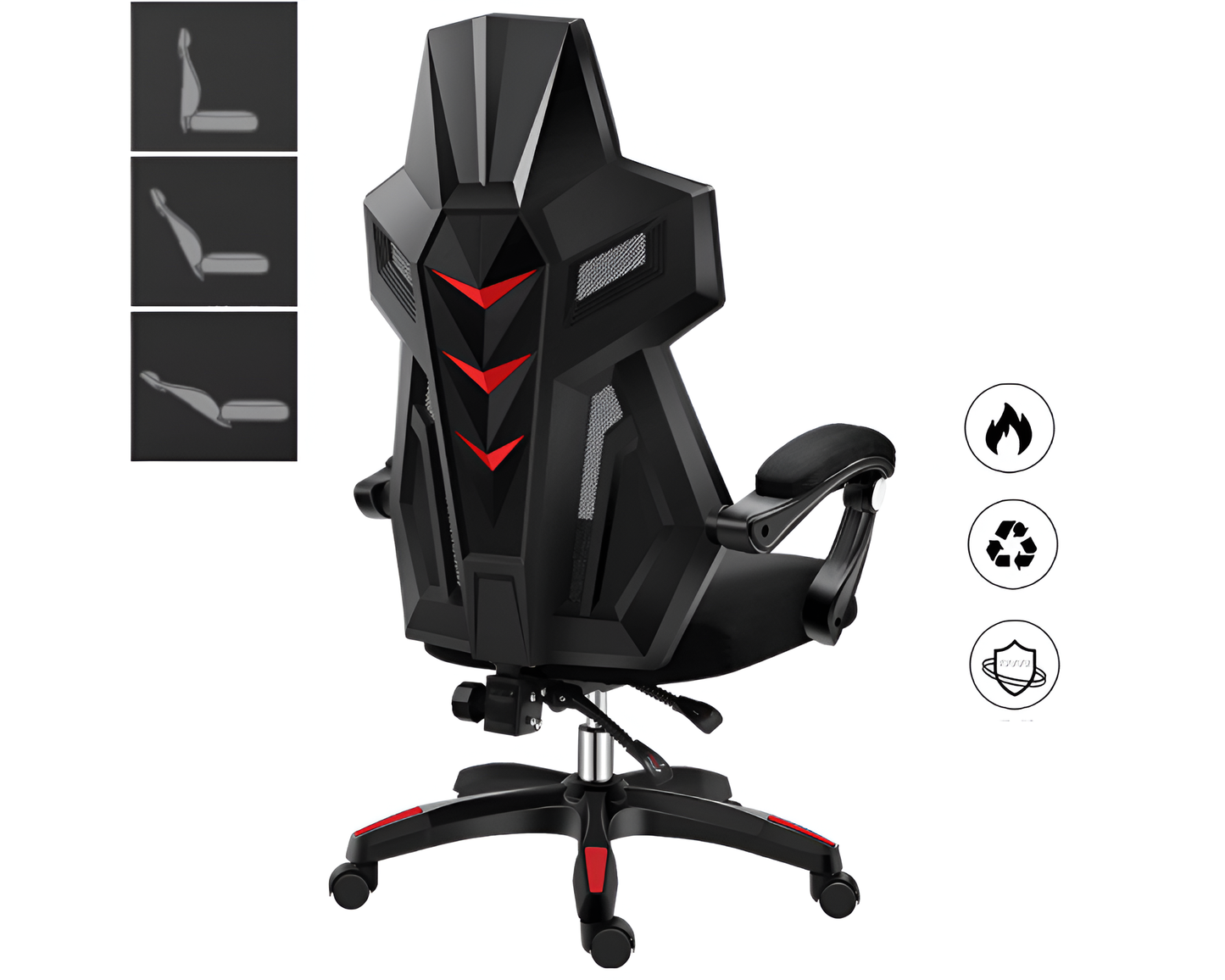 Gaming Chair with Footrest - Ergonomic Racing Gaming Chair for Office & Play