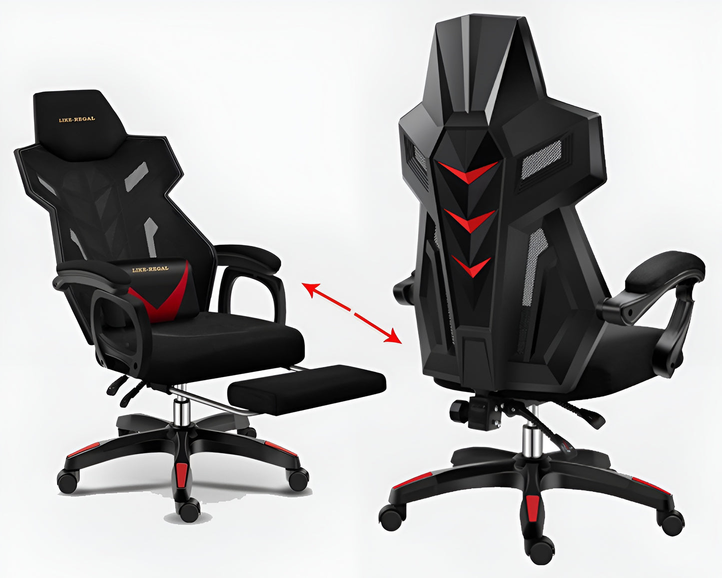 Gaming Chair with Footrest - Ergonomic Racing Gaming Chair for Office & Play