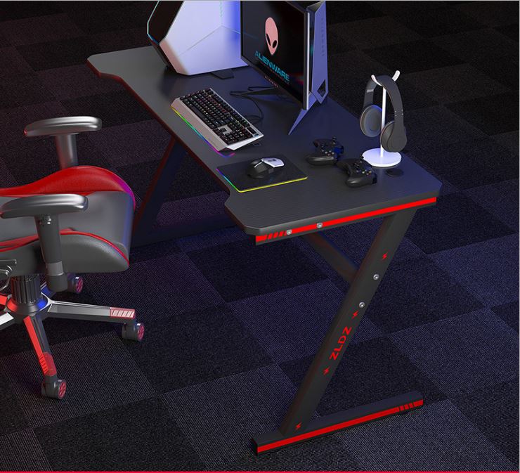 Gaming Chair with Desk – Racing Gaming Chair Combo with RGB Lights & Table