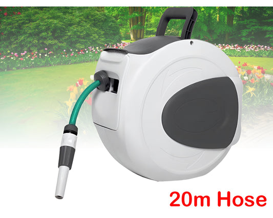 20M Retractable Garden Water Hose Reel