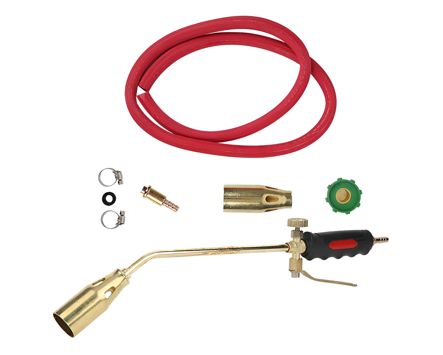 Gas Torch Handle with Thicken Liquefied Coal Gas - Double-Open Design, Iron Brass Plating, for Multiple Applications