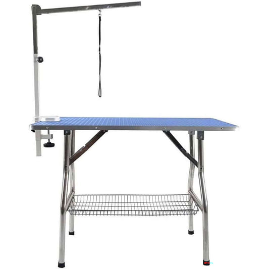Professional Adjustable Portable Mobile Folding Stainless Steel Dog Pet Grooming Table Pet Beauty Table Grooming Desk