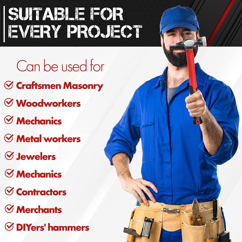 Auto Body Repair Tool Hammer Dolly Set 7 Piece, Car Body Repair Tool Kit with Carrying Case, Carbon Steel Dolly and Hammer Dent Body Fender Tool Set