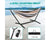 2-Person Hammock with 9FT Steel Stand - Weather Resistant Double Hammock Bed and Stand with Carrying Case, 450LBS Capacity, 6 Optional Hook Positions (Tan Stripe)