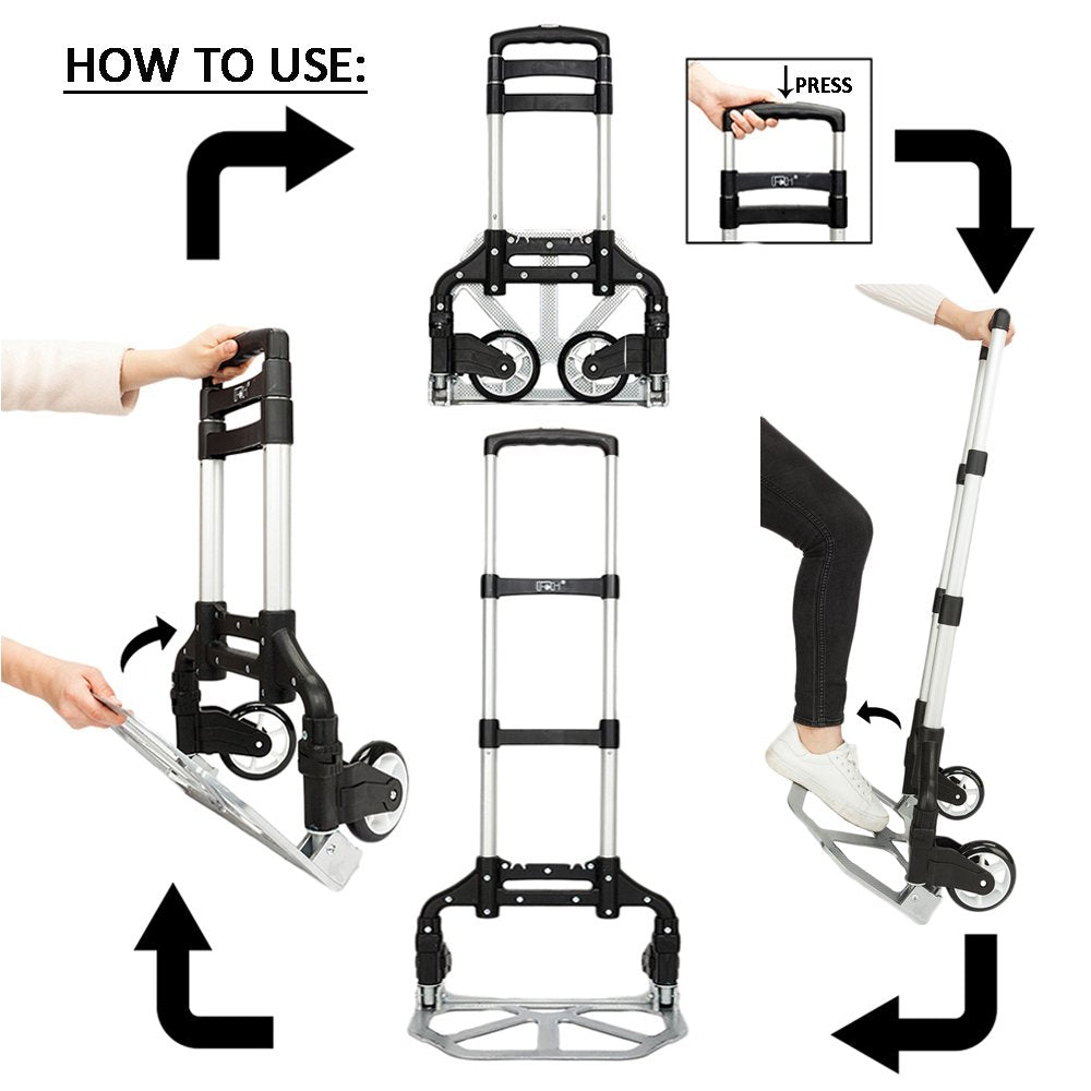 Hand Trolley Folding Aluminium Cart Luggage Trolley