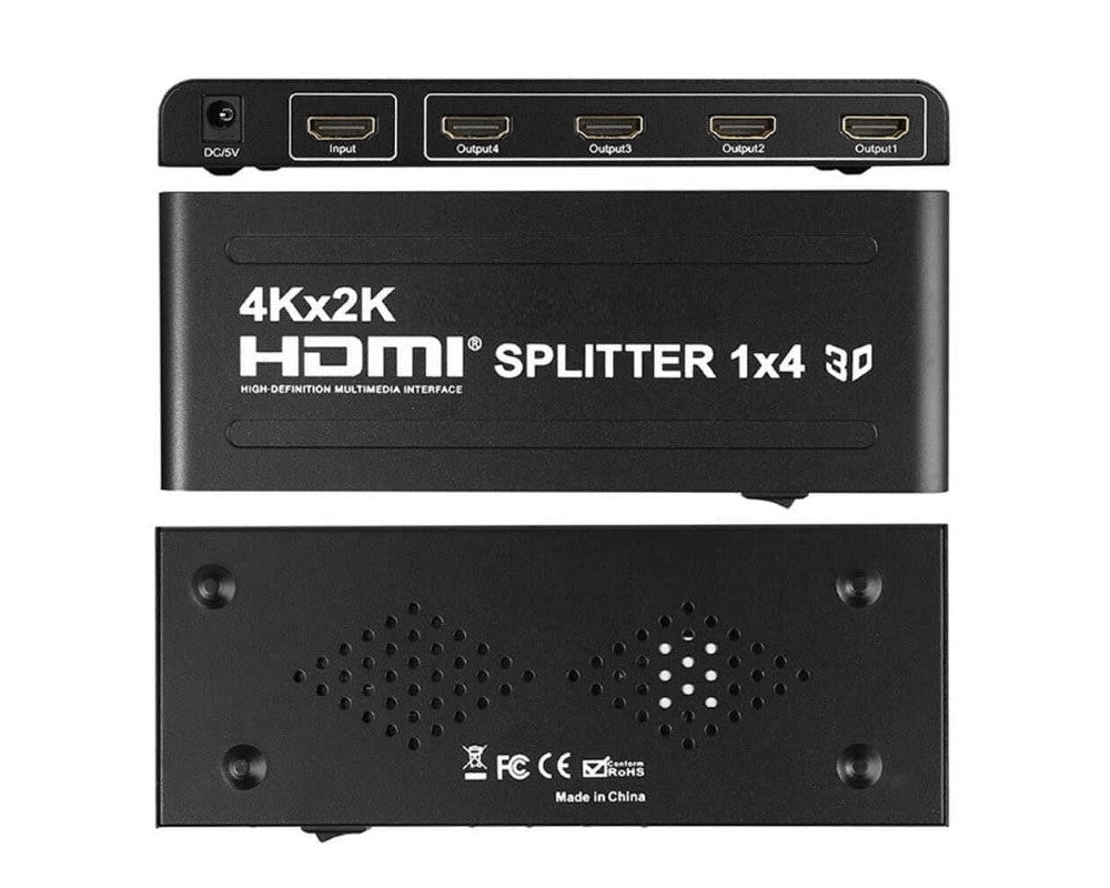 1x4 HDMI Splitter – Ultra HD 4K/2K Full HD 3D