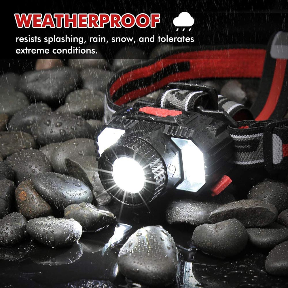 Head Torch LED Headlamp Flashlight - 1000 Lumen Multifunctional Rechargeable Work Light