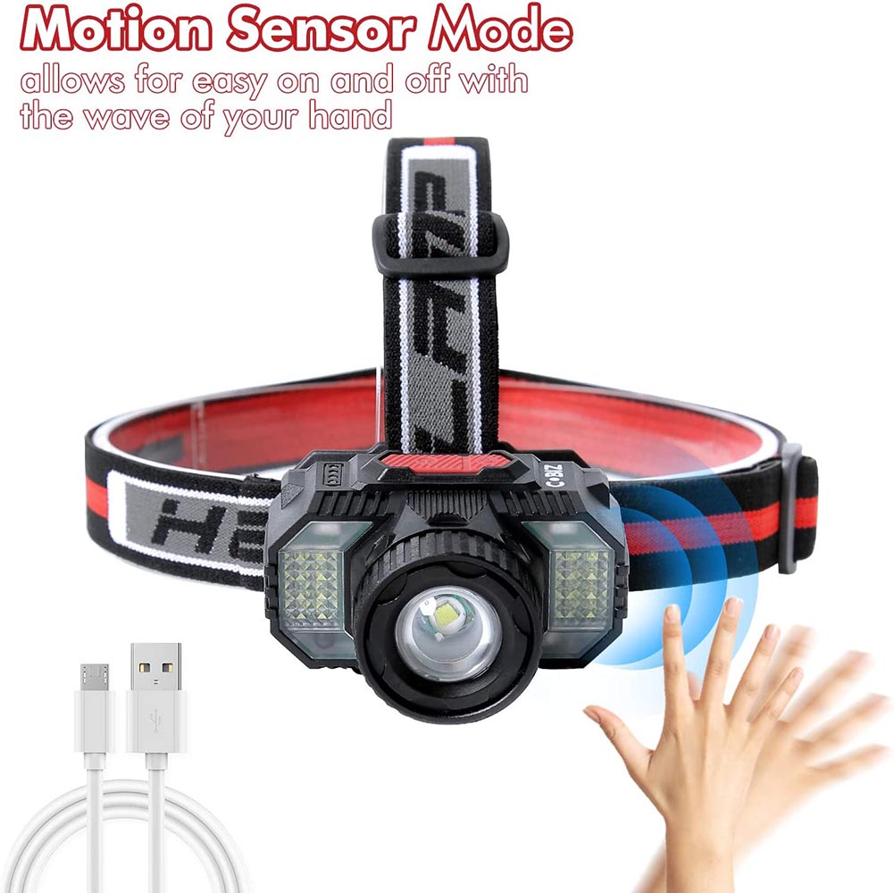 Head Torch LED Headlamp Flashlight - 1000 Lumen Multifunctional Rechargeable Work Light