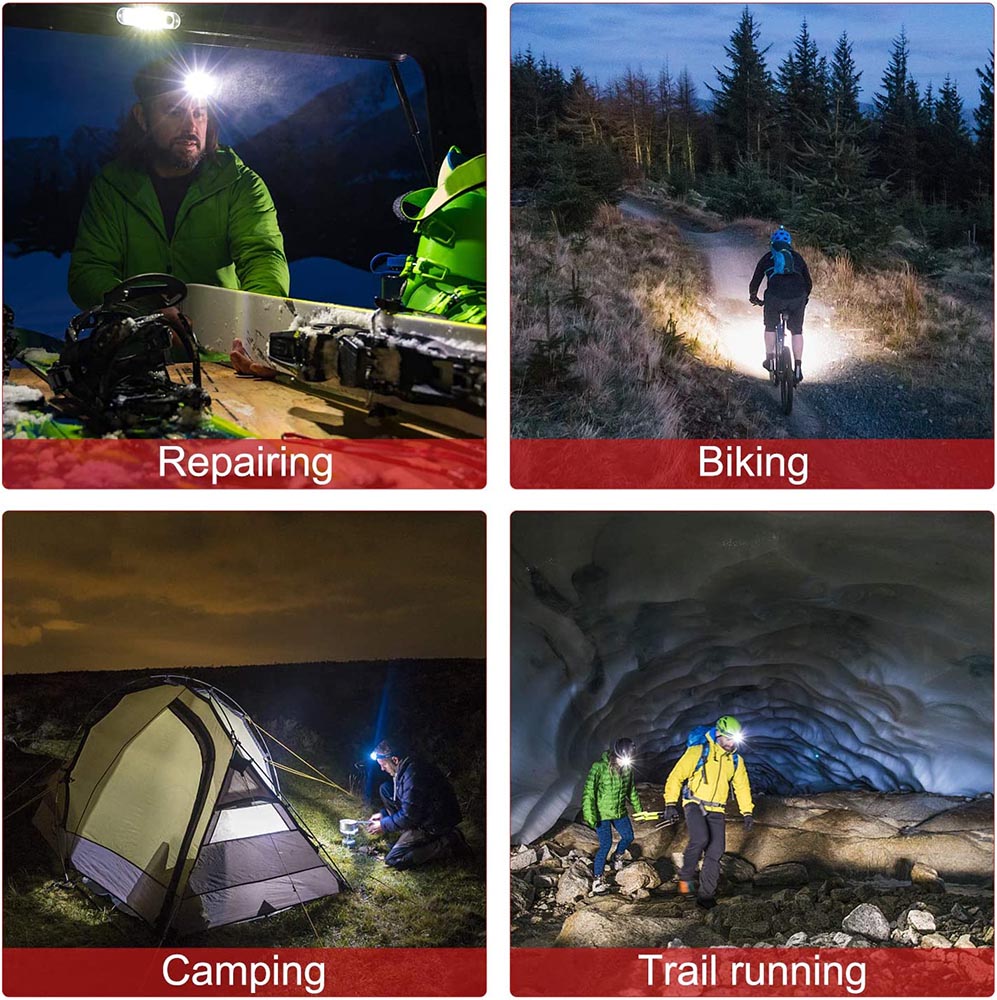 Head Torch LED Headlamp Flashlight - 1000 Lumen Multifunctional Rechargeable Work Light