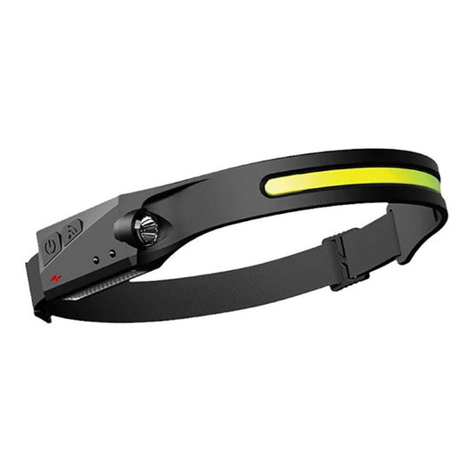 COB LED Headlamp USB Rechargeable, Hands-Free Ultra-Low Profile, 6000 High Lumen, 5 Modes, 270° Illumination Wide-Beam LED Motion Sensor Headlamp - Great for Running, Cycling, Camping