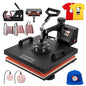 Heat Press 15x15 Inch 8 in 1 Heat Press Machine | Digital Multifunctional Sublimation Machine for T-Shirts, Hats, Mugs, Plates
