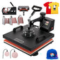 Heat Press 15x15 Inch 8 in 1 Heat Press Machine | Digital Multifunctional Sublimation Machine for T-Shirts, Hats, Mugs, Plates