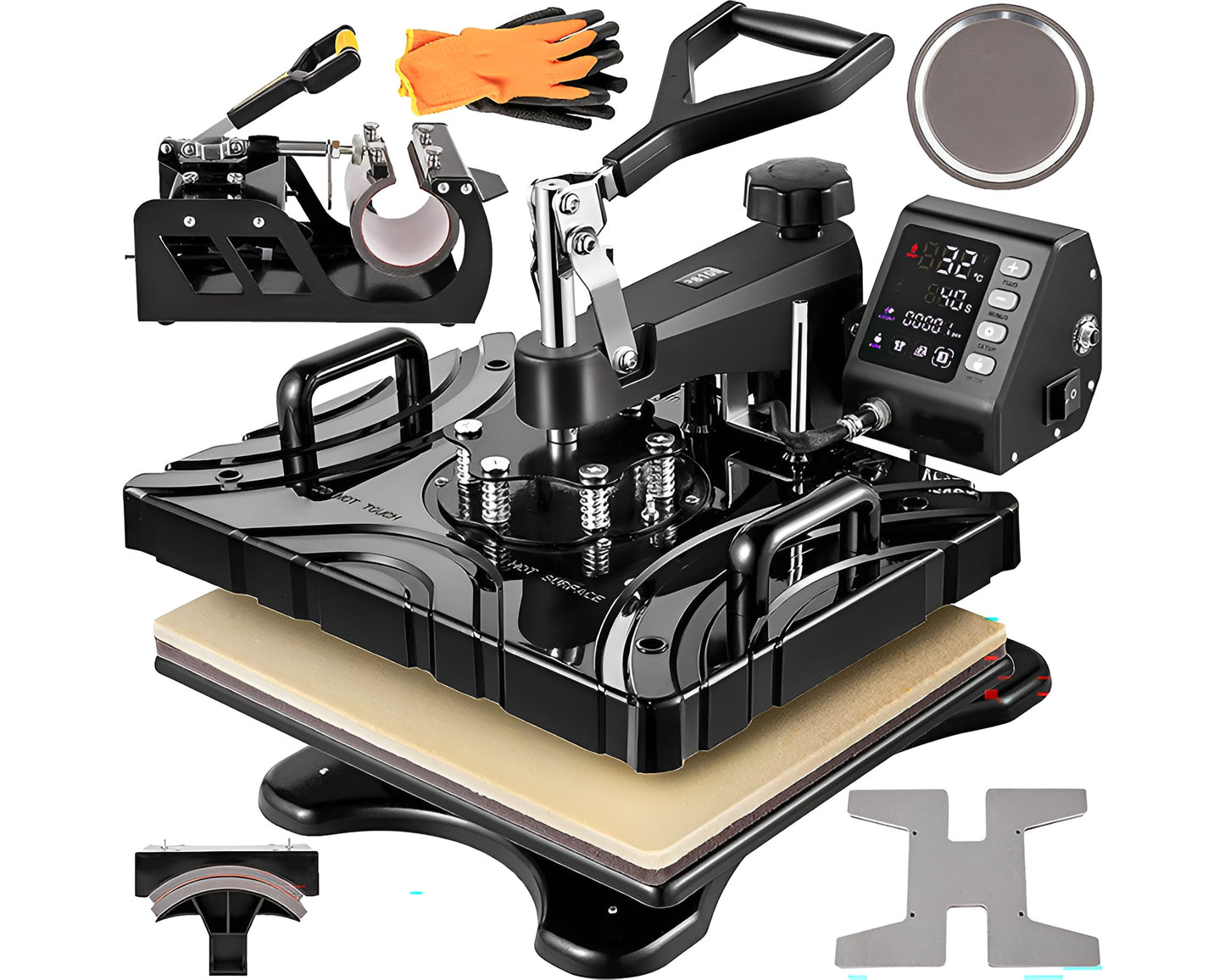 Heat Press 12x15 Inch 6 in 1 Heat Press Machine – Multi-functional and Versatile for All Your Printing Needs