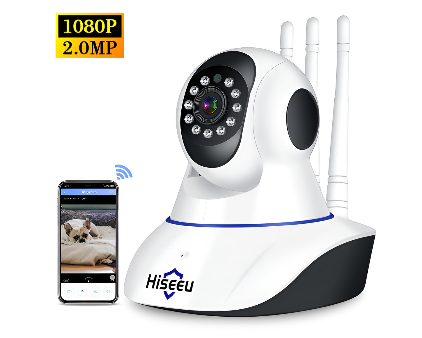 1080P Wireless Home Security Camera - WiFi PTZ HD IP Camera with Two-Way Audio