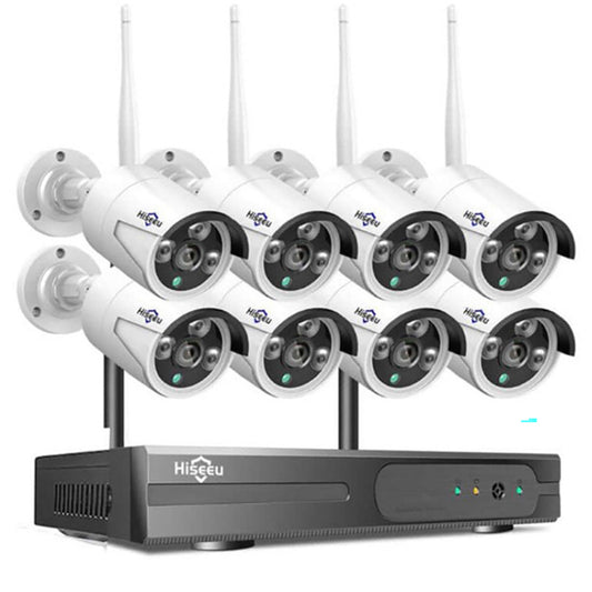 Hiseeu 2K Wireless Security Camera System Outdoor/Indoor