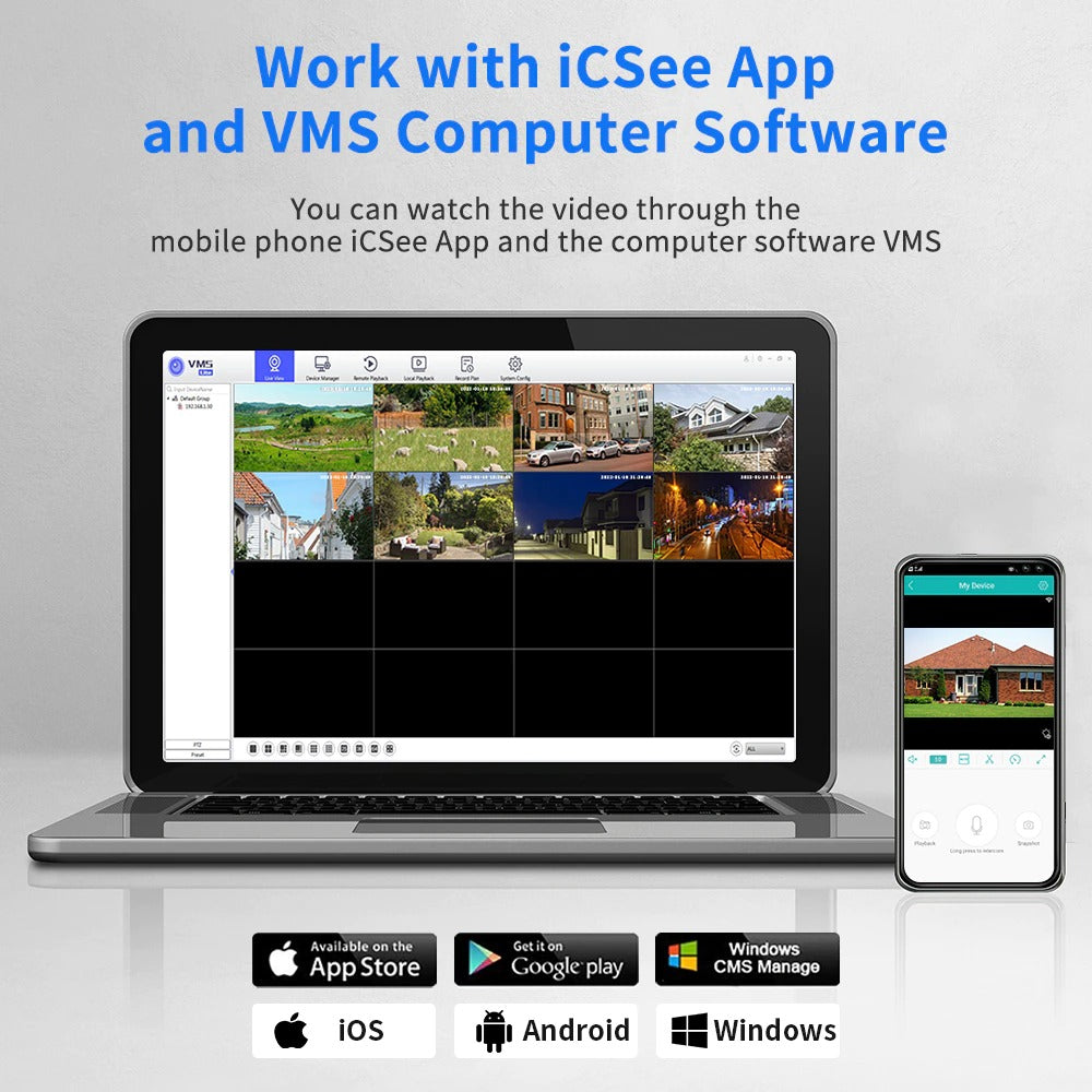 Wireless Security Camera 4K HD Resolution