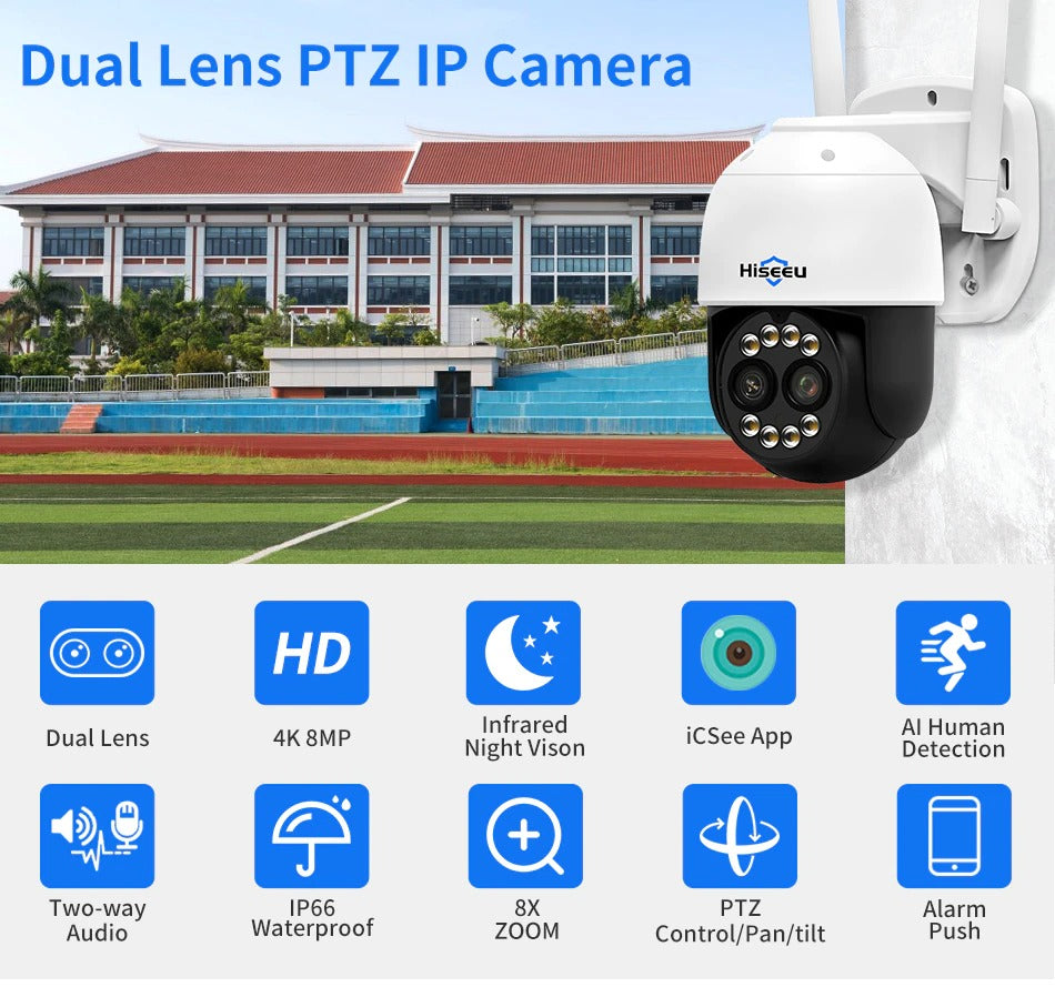 Wireless Security Camera 4K HD Resolution