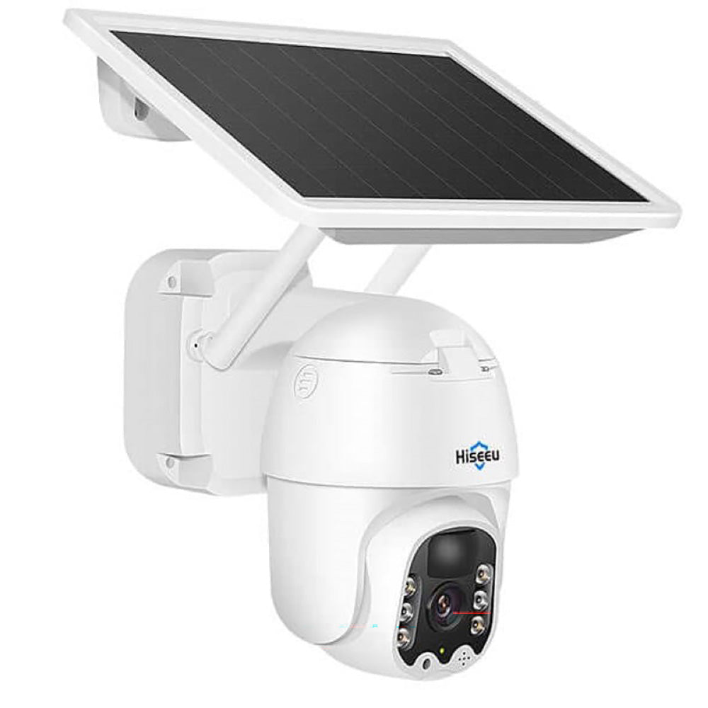 Hiseeu Solar Security Camera 2K PTZ - Wireless Outdoor Solar Powered CCTV Camera