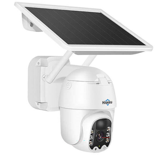 Hiseeu Solar Security Camera 2K PTZ – Wireless Outdoor Solar Powered CCTV Camera