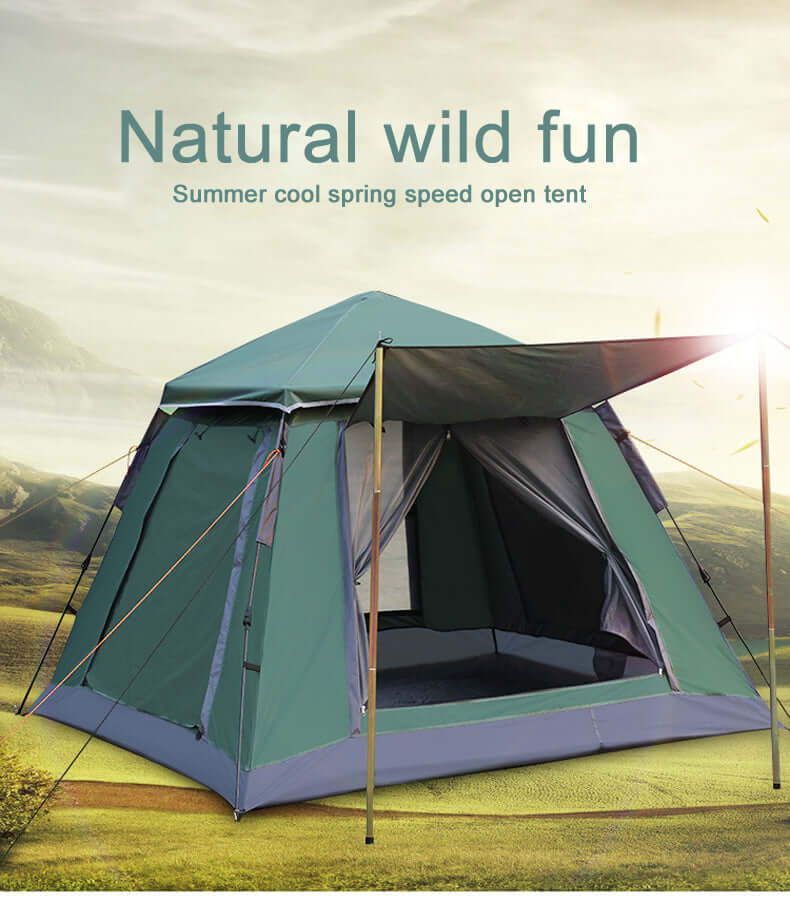 Outdoor Pop-Up Camping Tent – Automatic Waterproof Family Tent for 3-4 People