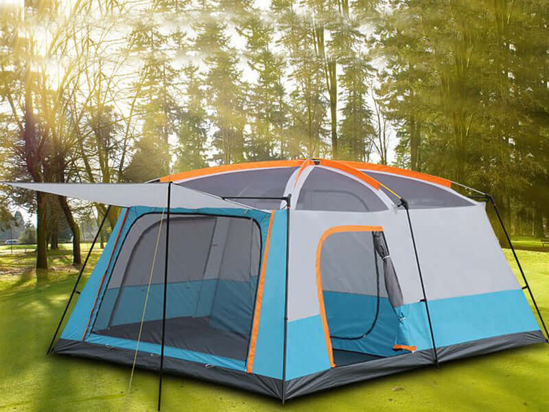Camping Tent for 10 People – Large Outdoor Camping Tent with Sun Shade