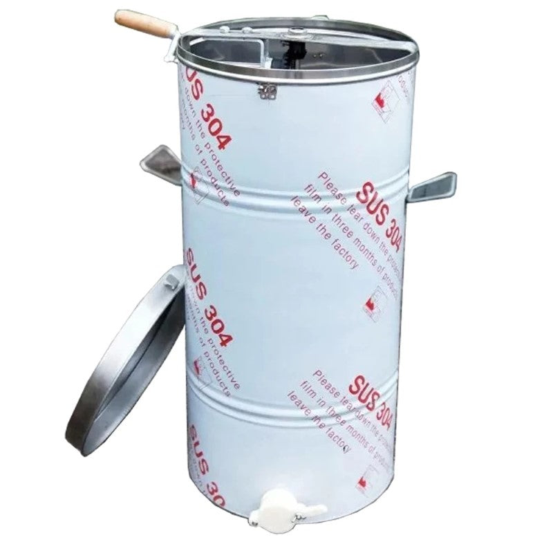 Manual Stainless Steel Honey Extractor, 2 Frame Manual Processing Centrifuge, 20KG Large Capacity Honeycomb Spinner for Beekeeping