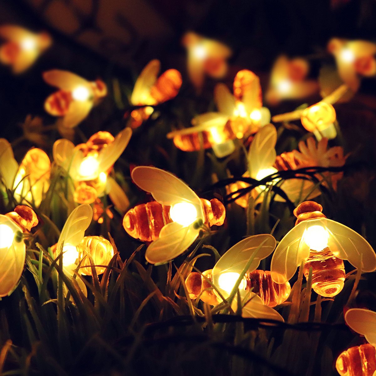 Honeybee Solar Fairy String Lights 30 Led