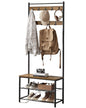 Wooden Coat Rack with Shelves Hooks by VASAGLE