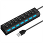 7-Port USB Hub - High-Speed 7-Port USB Hub with Protection