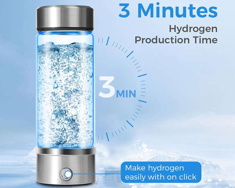 420ml Hydrogen Generator Water Bottle USB Hydrogen Water Ionizer Machine Portable Rechargeable Hydrogen-Infused Water Maker
