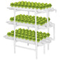 Pipe Type Hydroponic System – 3 Layers 108 Holes Soilless Culture Hydroponic Equipment for Leaf Vegetables