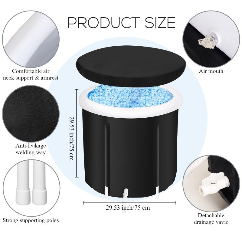 Large Ice Bath Tub with Lid