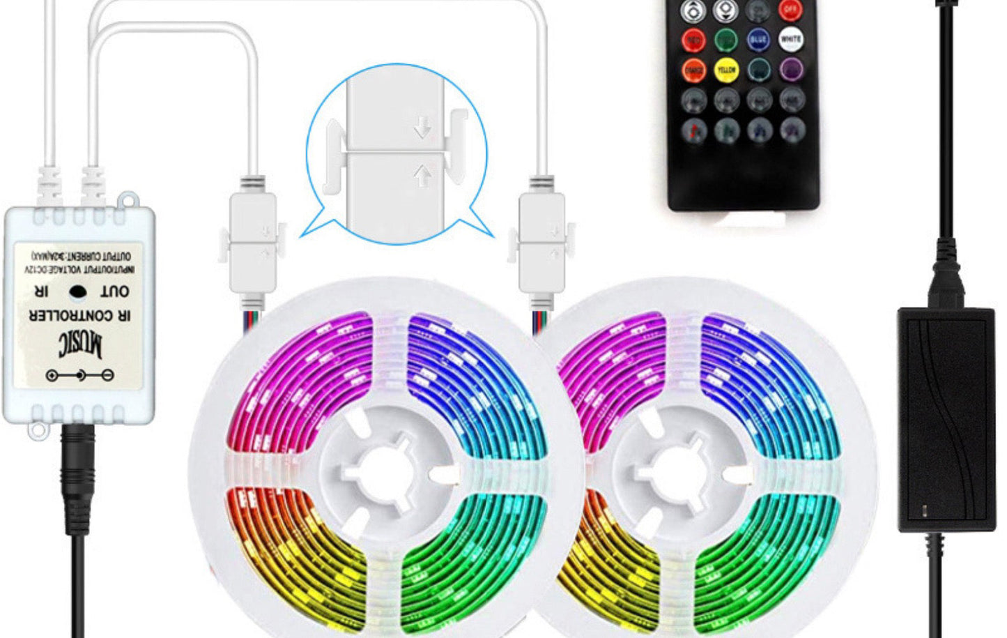 Bluetooth LED Strip Lights, ALED LIGHT 15M Waterproof RGB